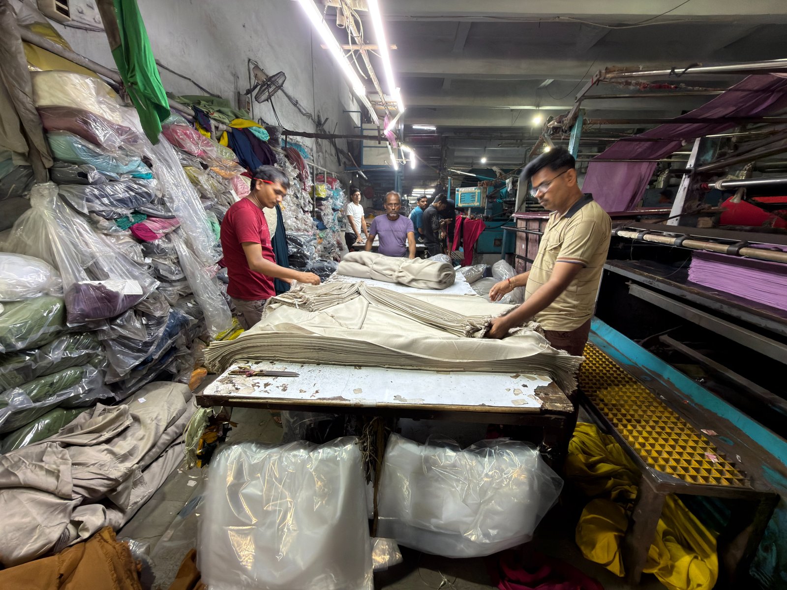 Fabric warehouse and finishing